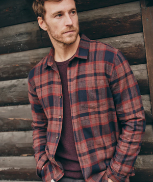 Tahoe Flannel Shirt - Navy/Warm Plaid