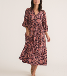 Lola Midi Dress - Warm Floral