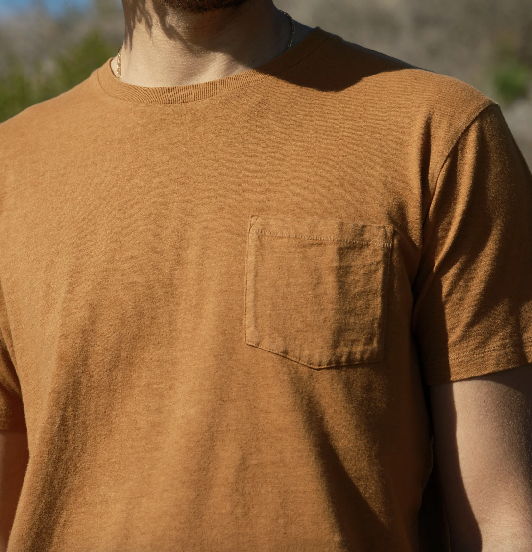 Hemp Pocket Tee - Almond