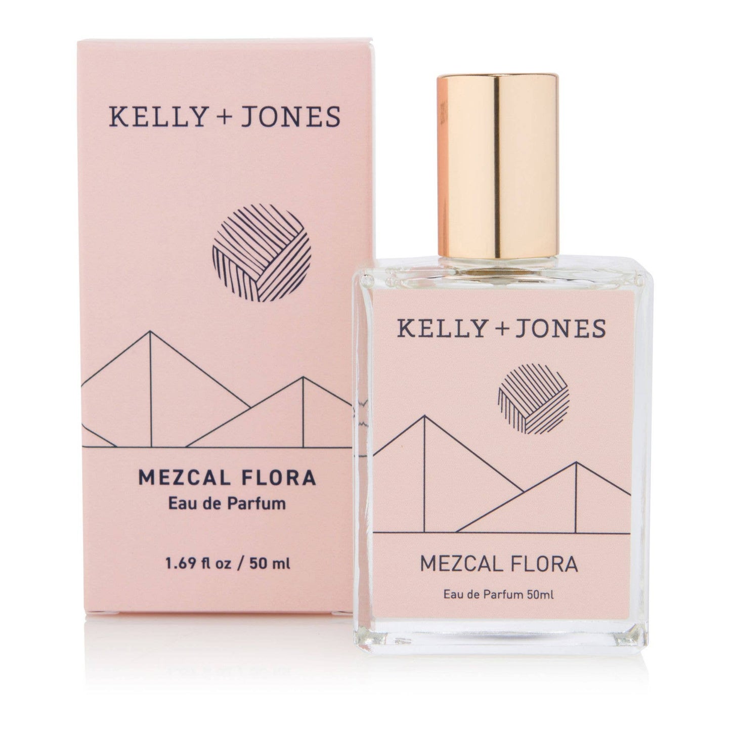 Kelly + Jones Mezcal Flora Eau de Parfum bottle and packaging on a white background