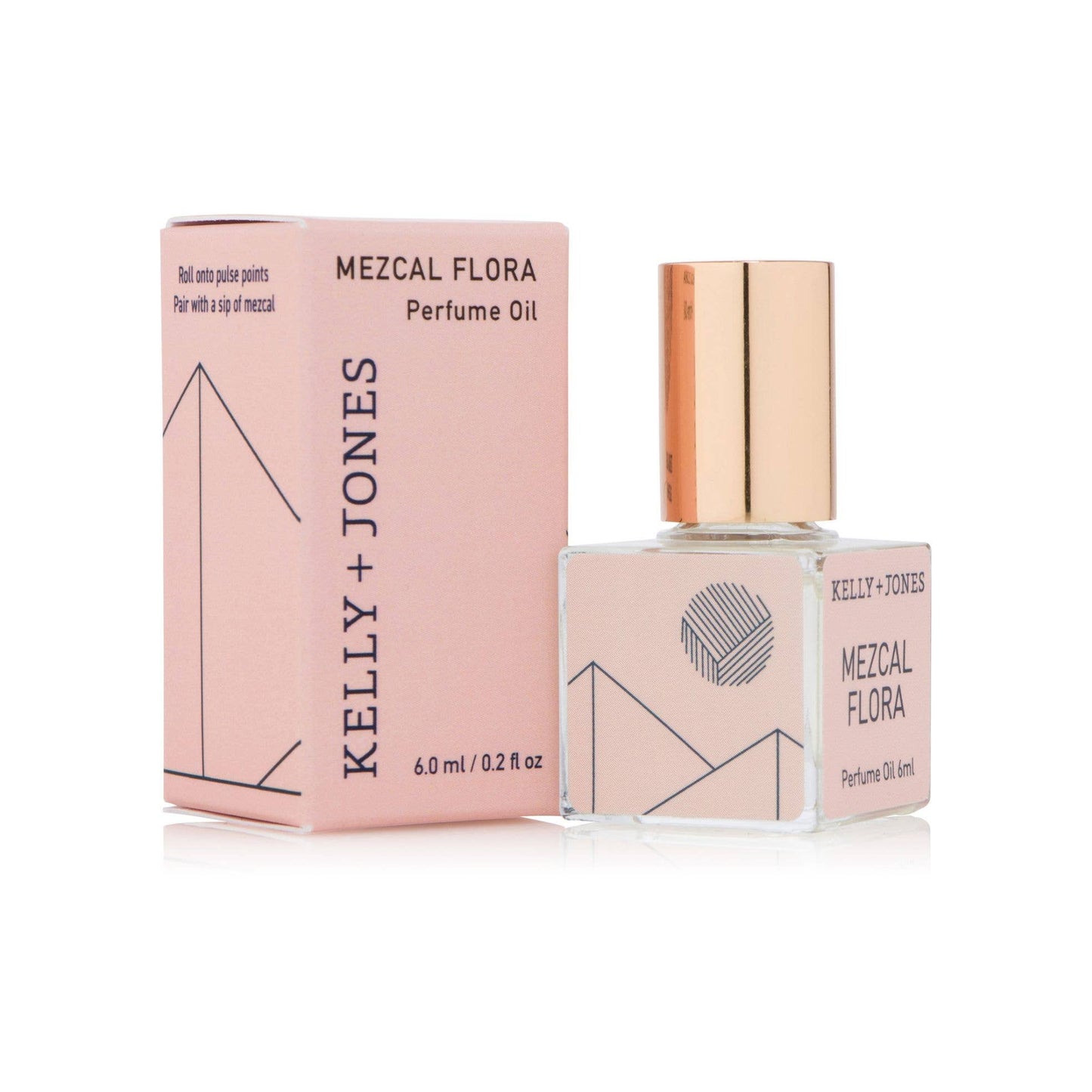 Kelly + Jones Mezcal Flora perfume oil bottle and packaging on a white background
