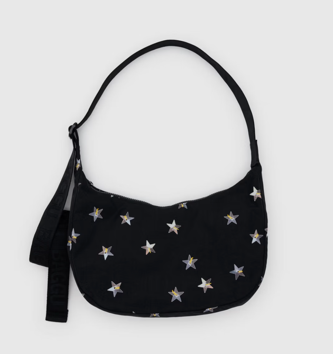 Medium Nylon Crescent Bag - Stars