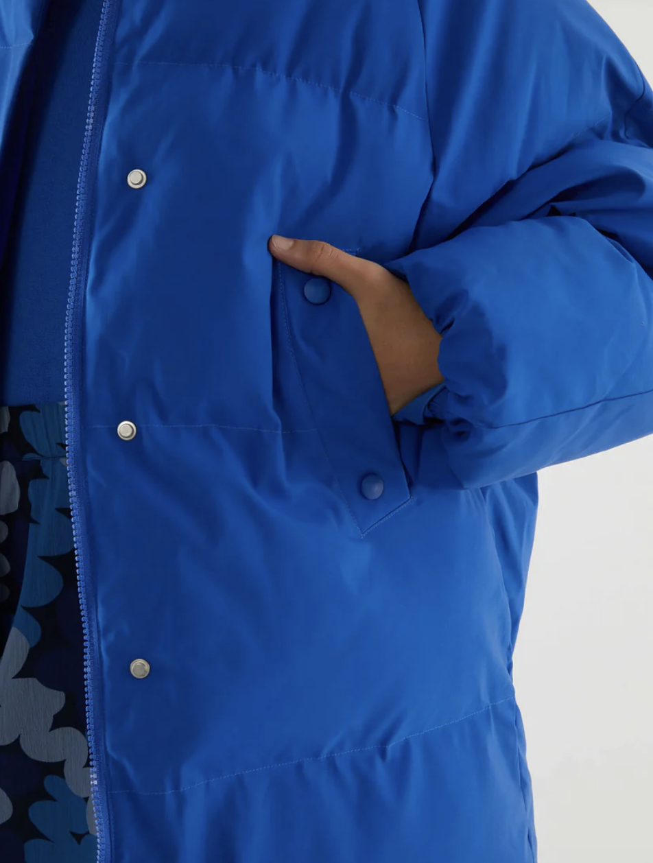 Oversized Down Jacket - Blue