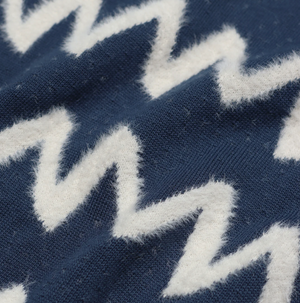 Pinto Knit Vest - Insignia Blue / White Zig Stripe