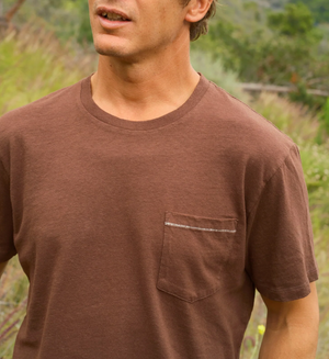 Hemp Pocket Tee - Brown