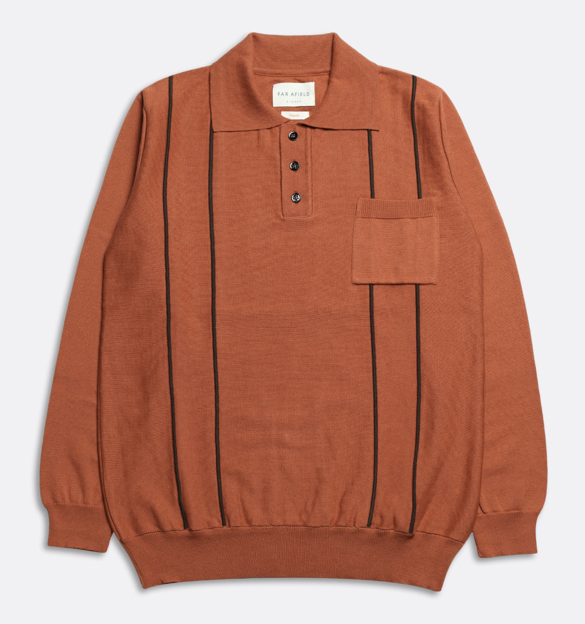 Alfaro Knitted Polo - Burnt Orange