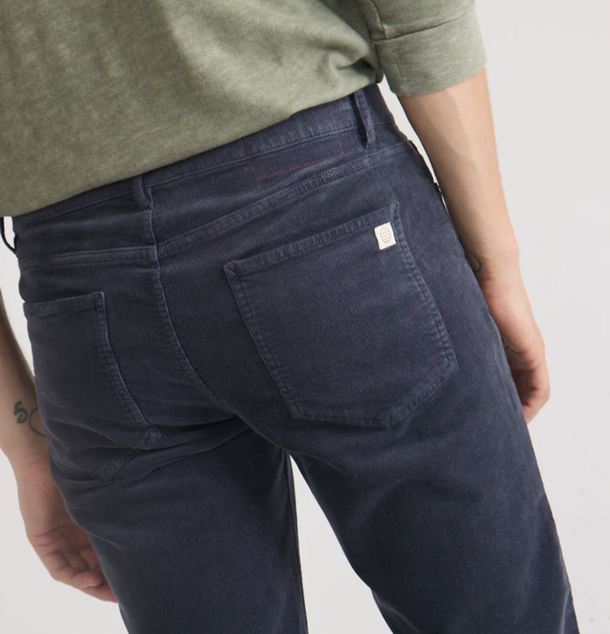 5 Pocket Corduroy Slim Straight Fit Pant - Midnight Navy