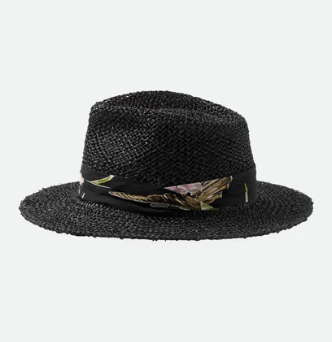 Aloha Straw Fedora - Black