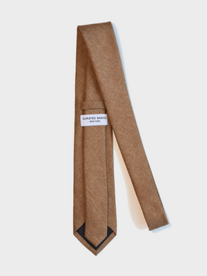 Brown Linen Tie