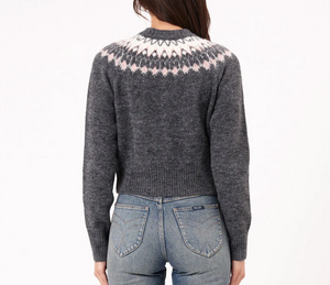 Fair Isle Knit Sweater - Vintage Black