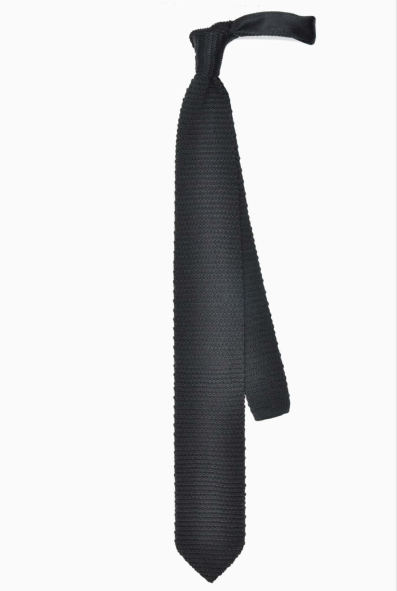 3" Black Knit Tie