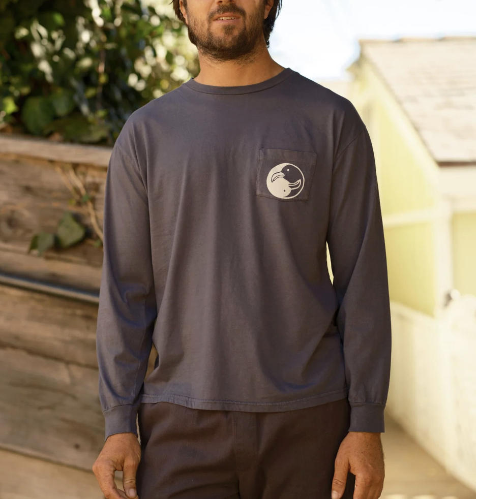 Surf Society Long Sleeve Tee - Faded Navy