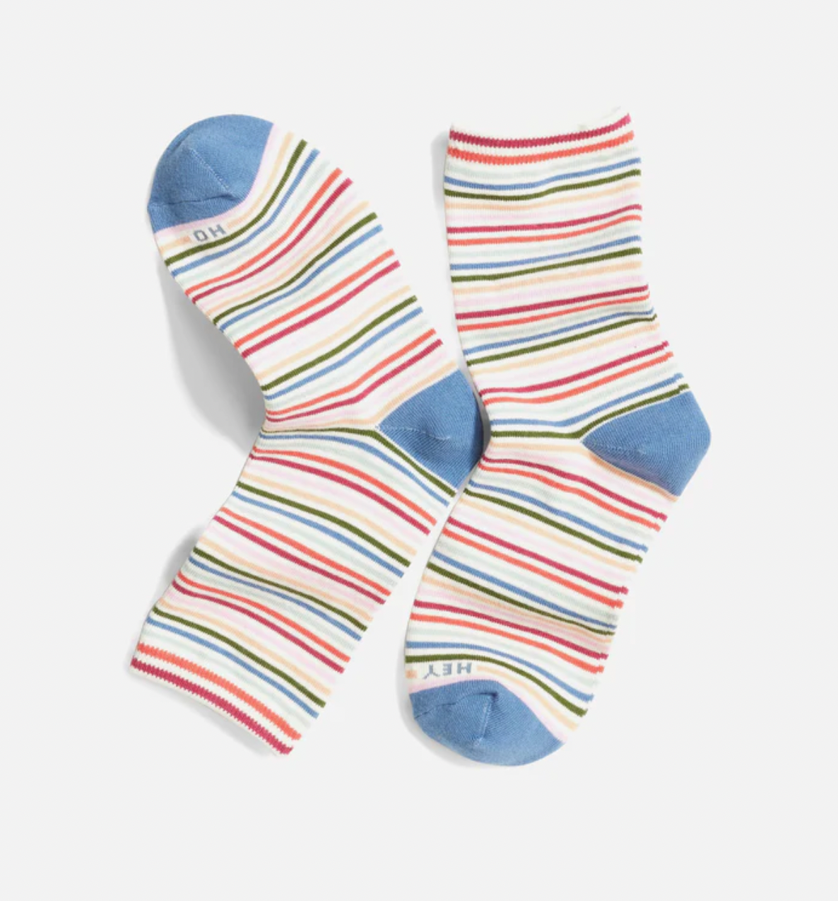 Hi Ankle Crew Sock - Cool Stripe