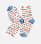 Hi Ankle Crew Sock - Cool Stripe