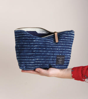 Sardine Pouch - Indigo Stripe