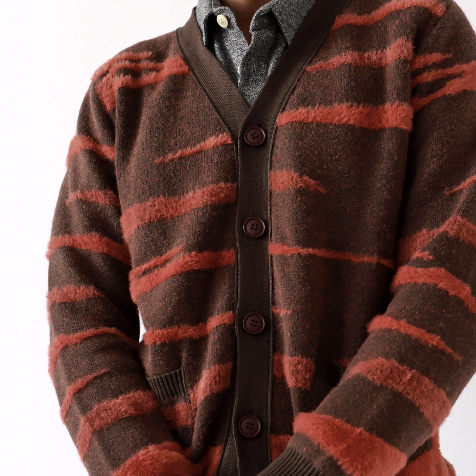 Buckley Cardigan - Brown Landscape Repeat