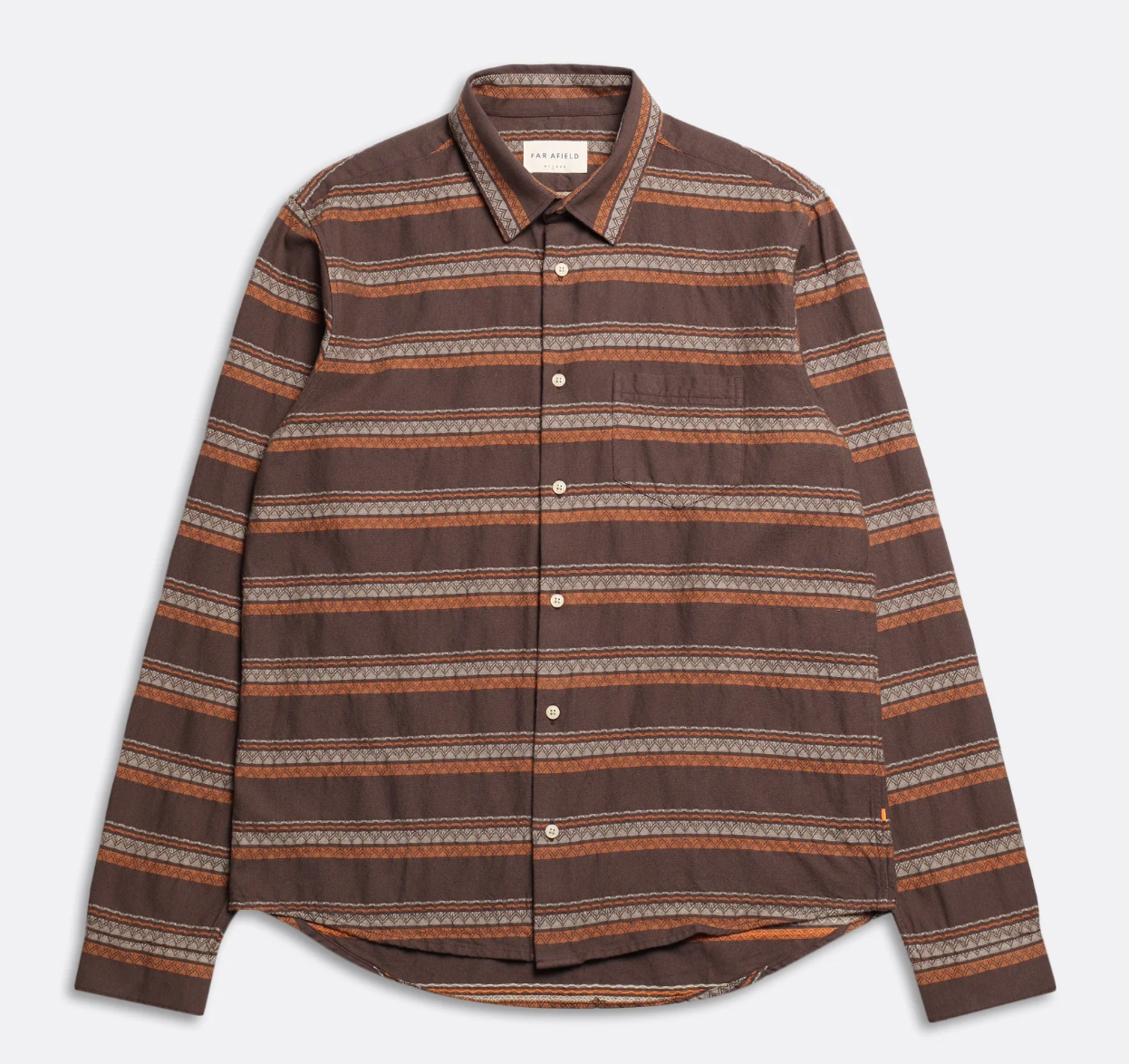 Classic Shirt - Slate Brown Peysa Stripe