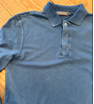 Wilbur Long Sleeve Polo - Slate Blue