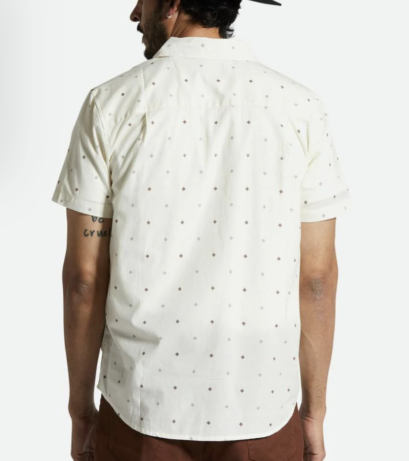 Charter Print S/S Shirt - Off White Pyramid