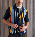 Velzy Cardigan - Navy / Multi Margate Stripe