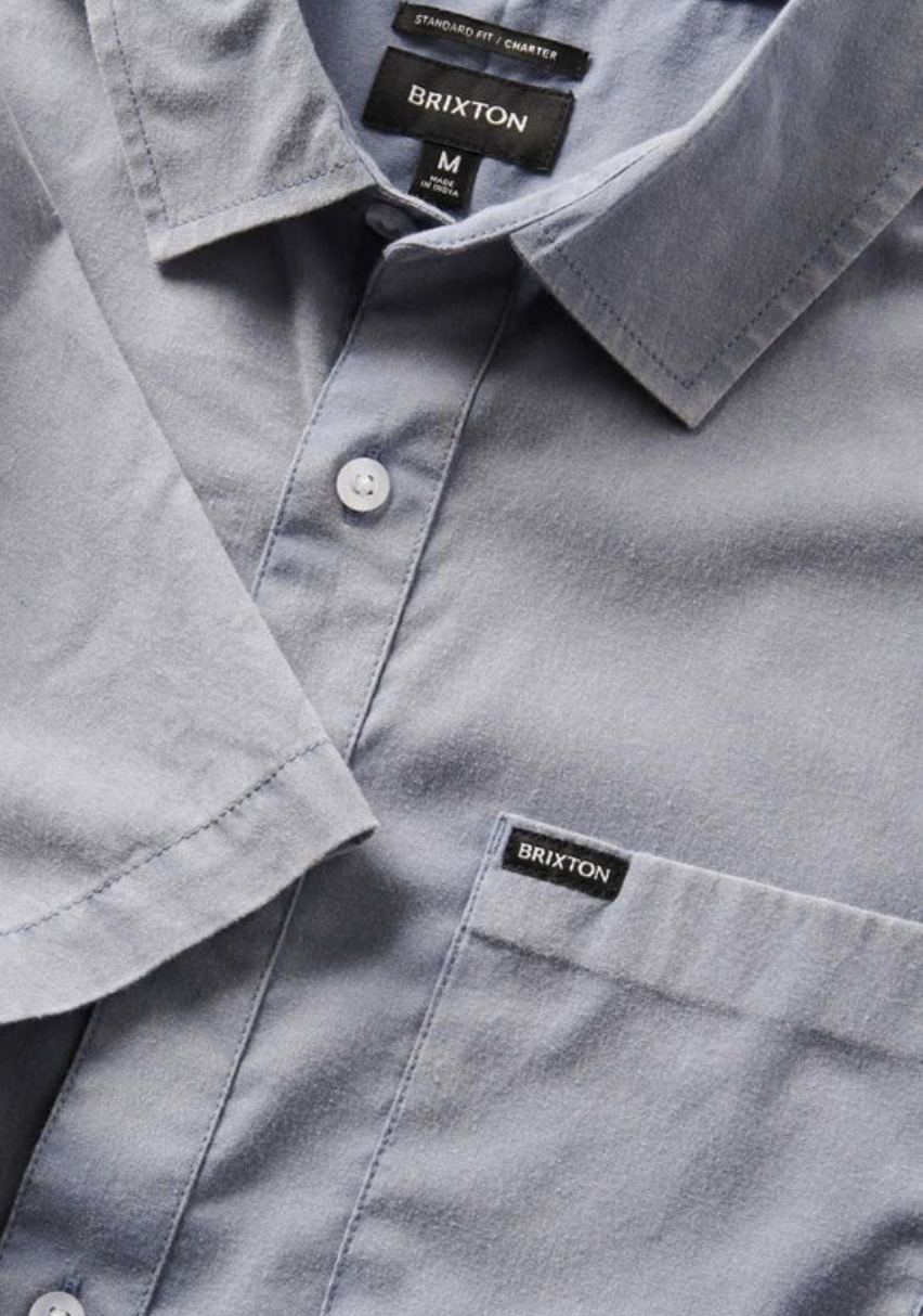 Charter Sol Wash S/S Shirt - Flint Stone Blue