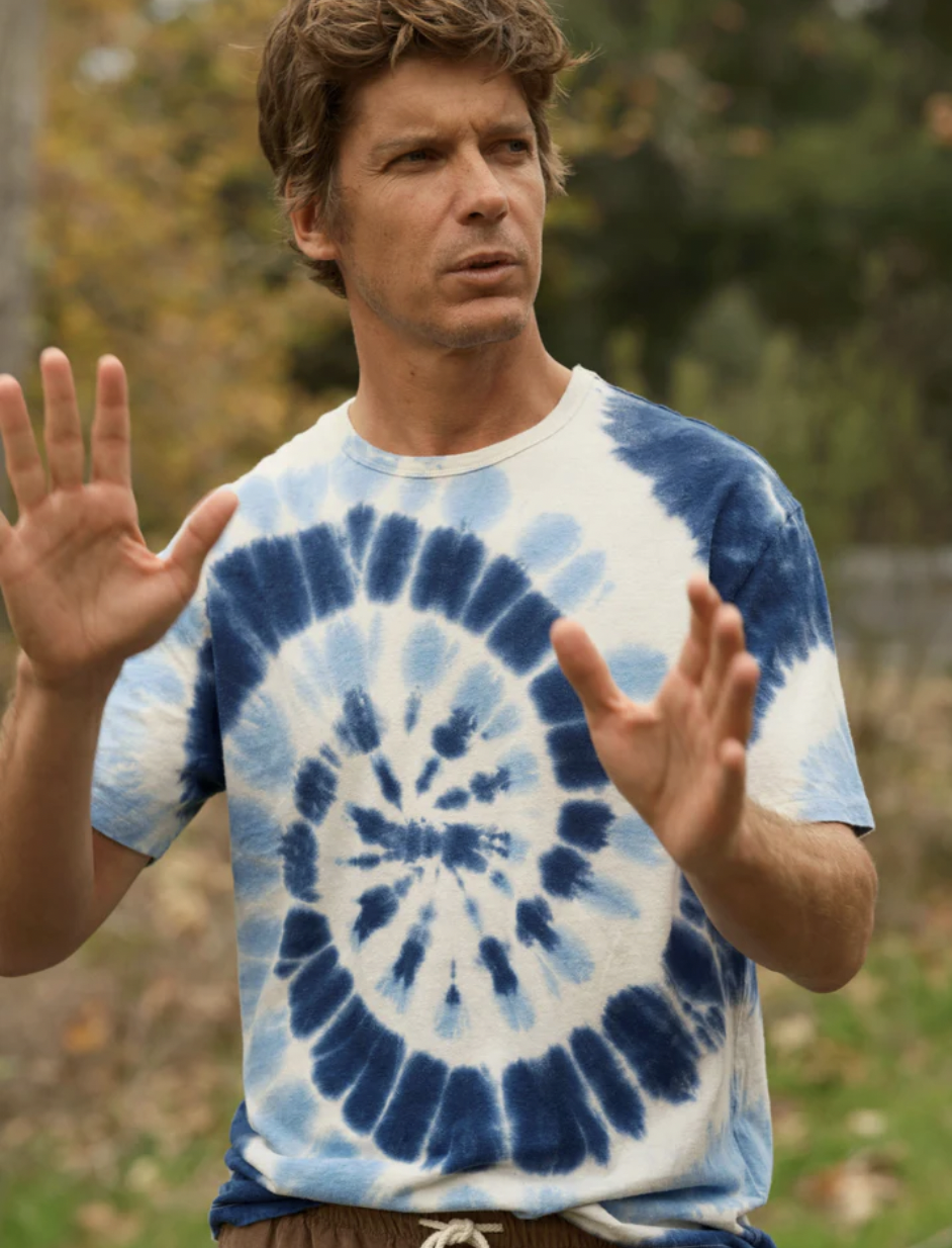 Hemp Tee - Indigo Tie Dye