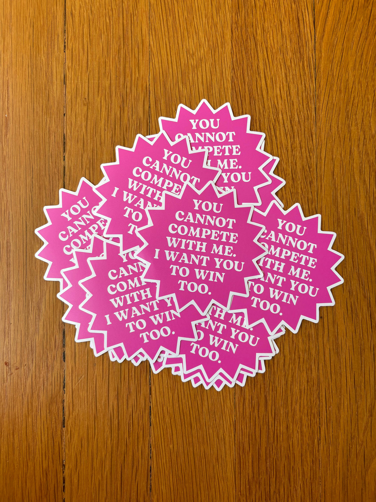 Support and Win Together Sticker
