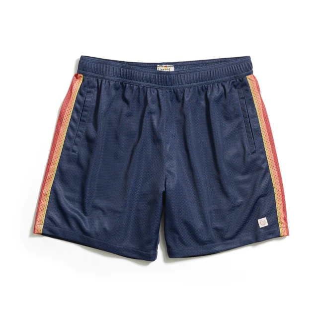 Side Stripe Mesh Short Navy