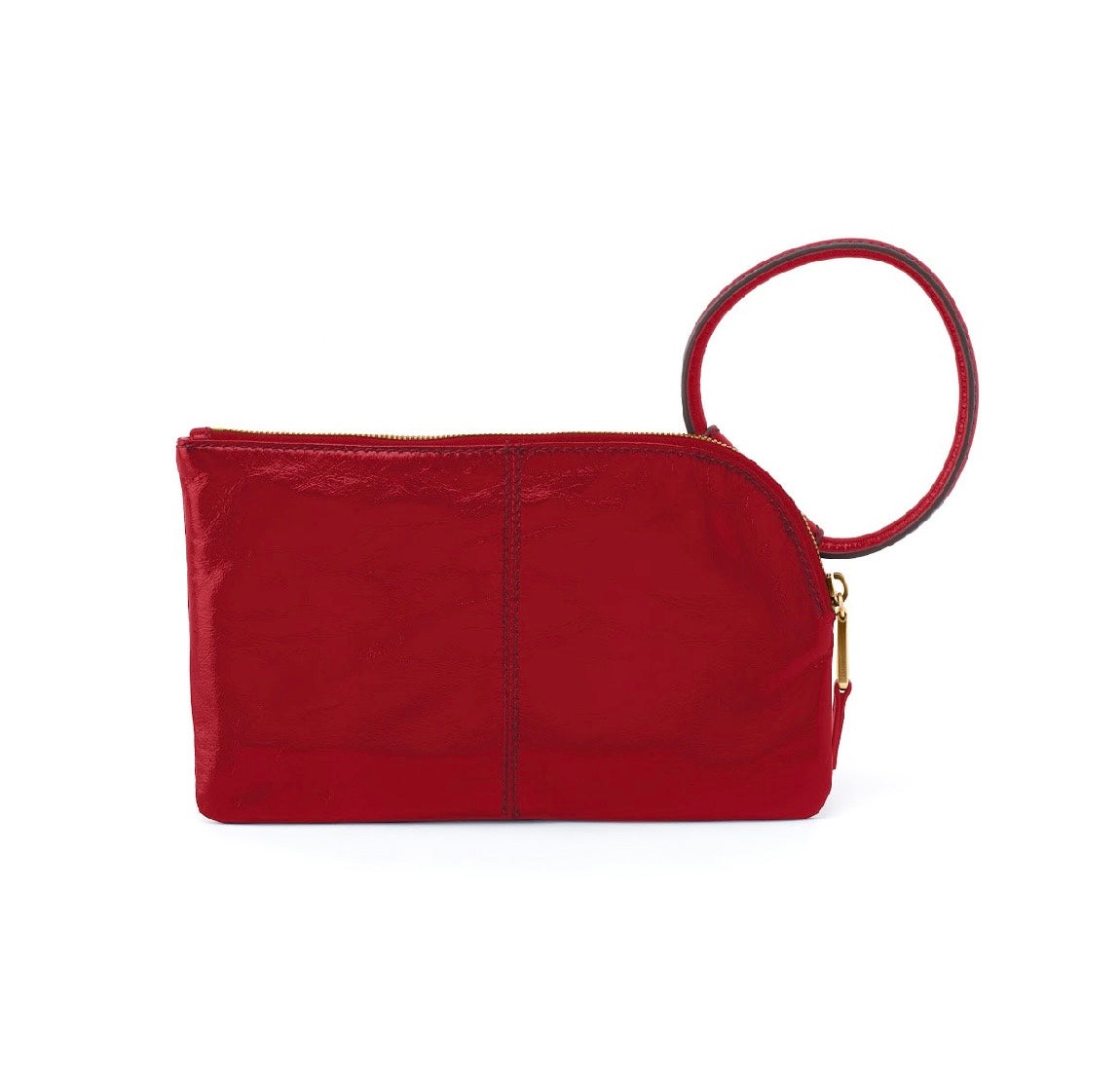True Red Sable Wristlet - Polished Leather