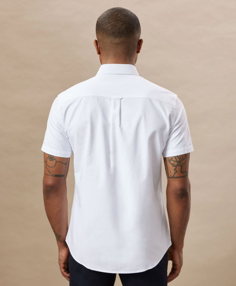 The Short-Sleeved Jasper Oxford Shirt - White