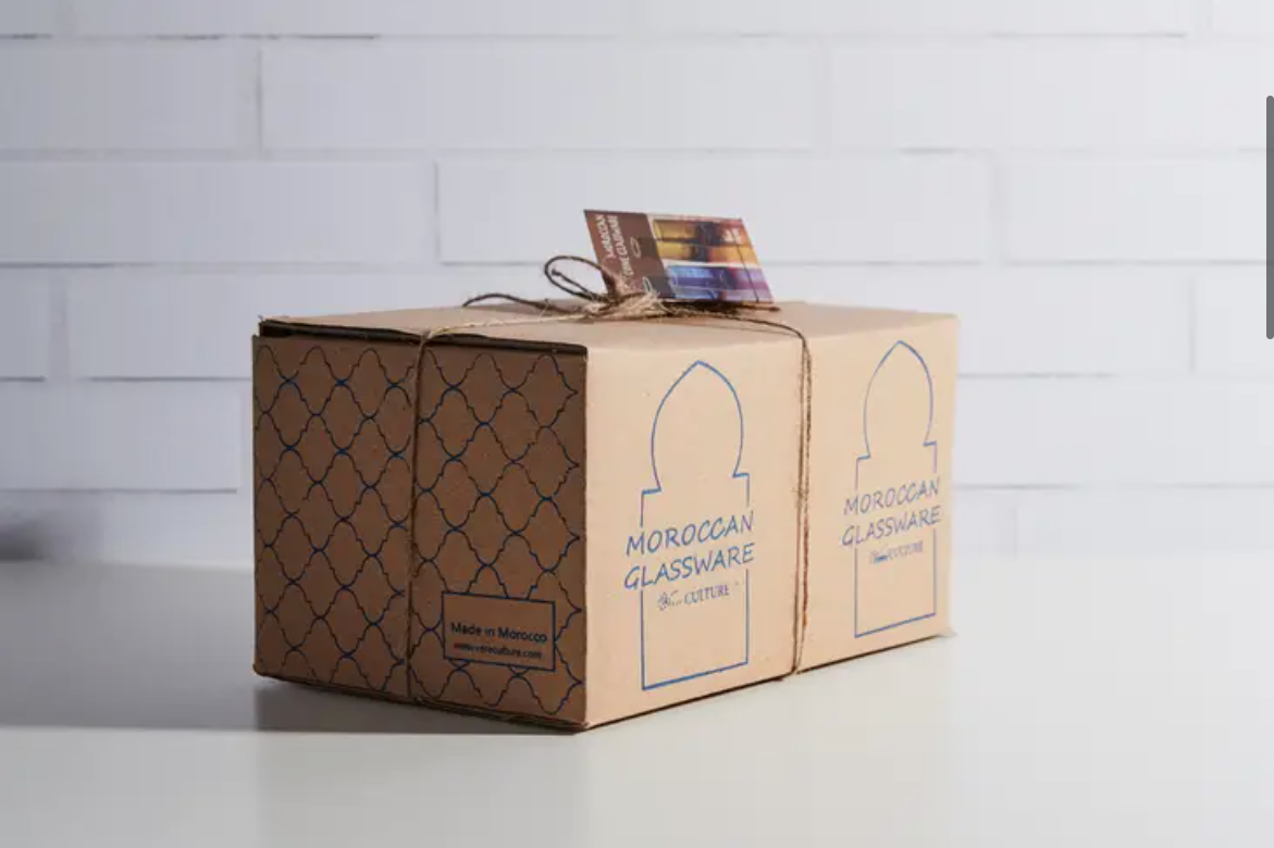 Moroccan Small Cone Glasses - Green