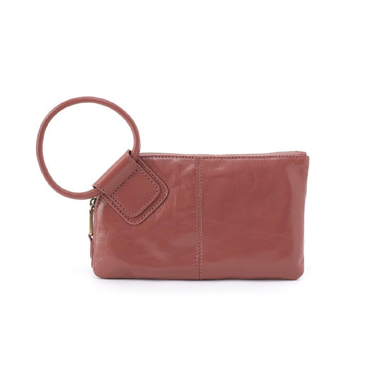 Rosewood Sable Wristlet - Polished Leather