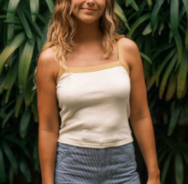 Ringer Tank - Natural/Yellow