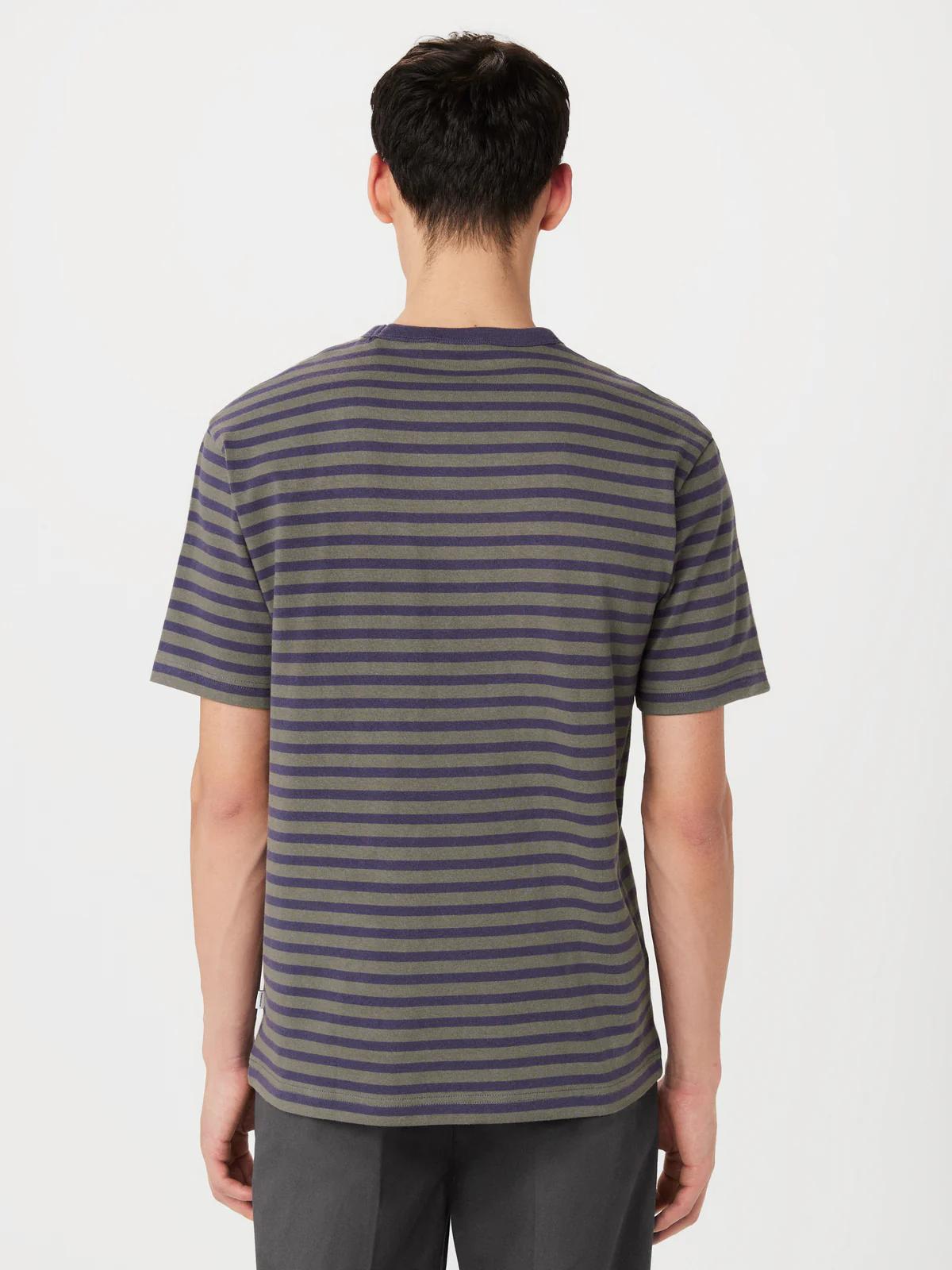 The Relaxed Striped T-Shirt - Boreal Green