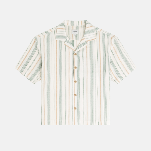 Relaxed Stripe SS Shirt - Olive
