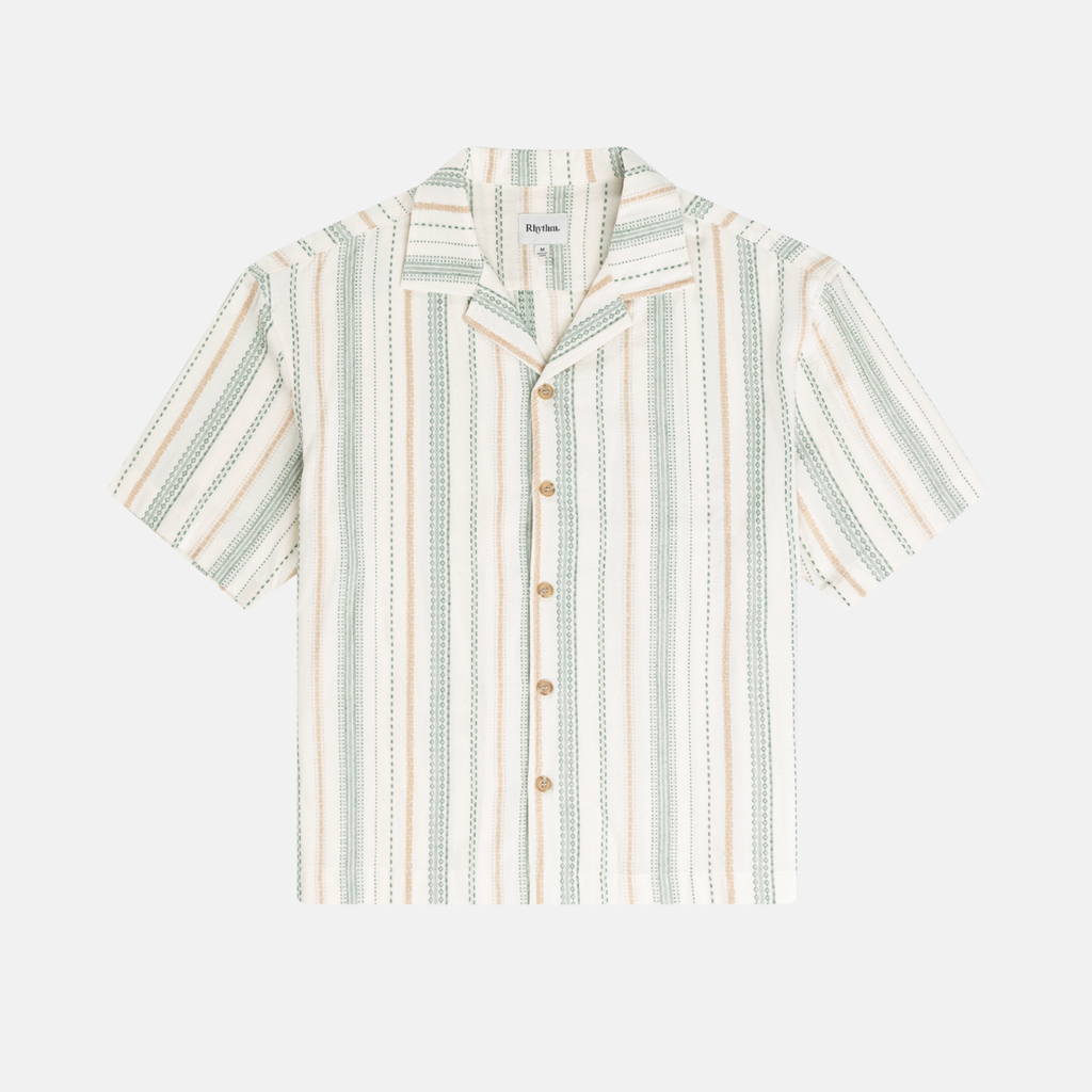 Relaxed Stripe SS Shirt - Olive