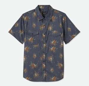 Wayne Stretch S/S Woven Shirt - Ombre Blue Wild Floral