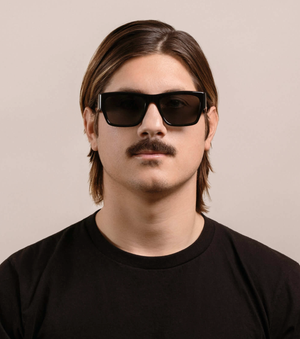Rufio Sunglasses - Black / Green Polarized