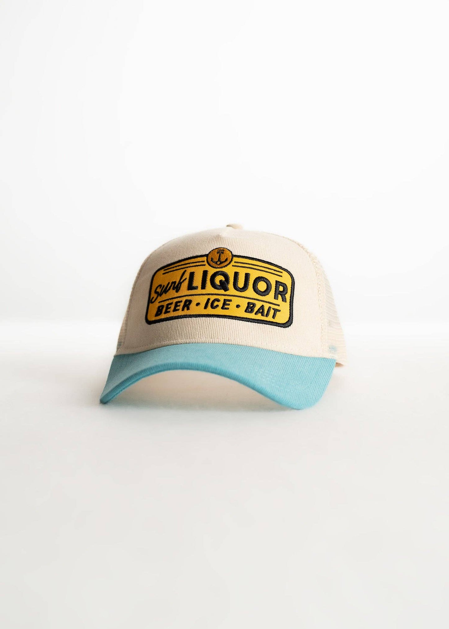 Cap with 'Sun Liquor' logo on a white background