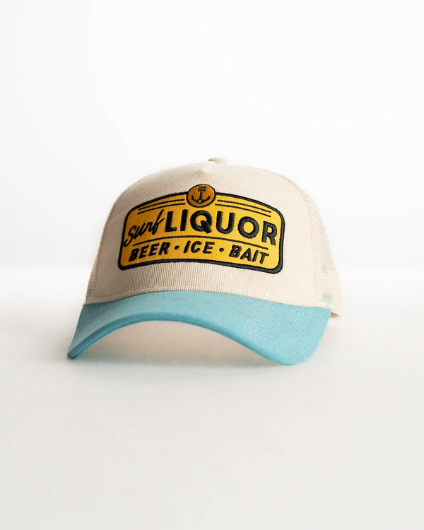 Cap with 'Sun Liquor' logo on a white background