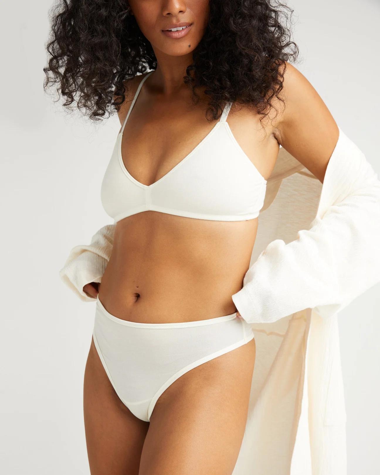 Women's Stretch T-Shirt Bralette - Bone