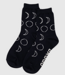 Crew Socks - Moon Black