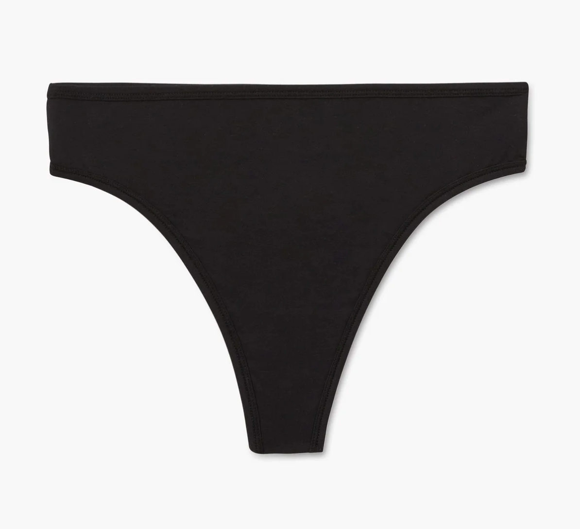 Women's Mid Rise Thong - Black