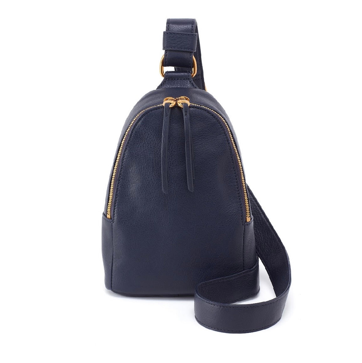 Ink Navy Fern Sling - Pebbled Leather