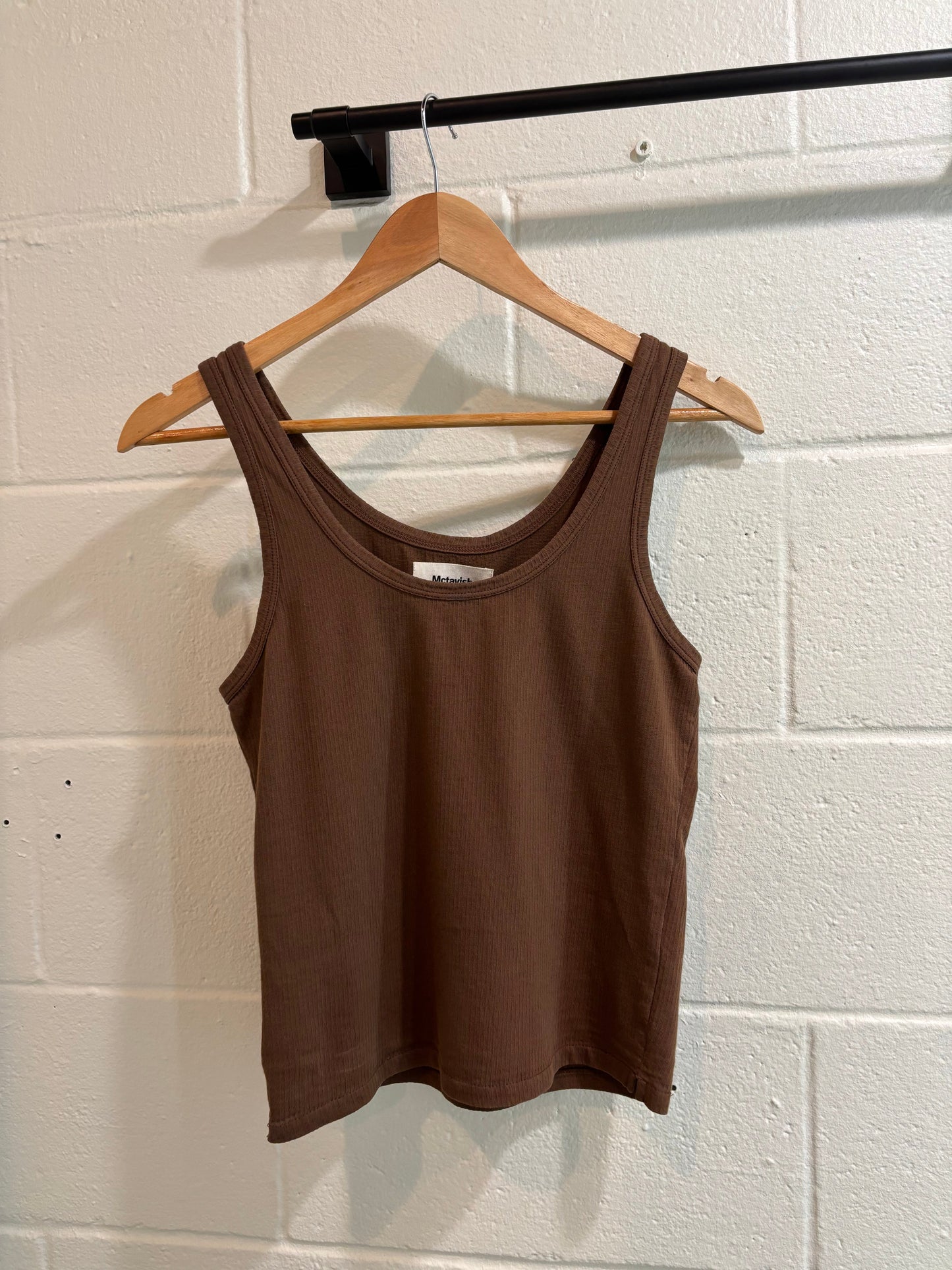 Rib Singlet - Brown