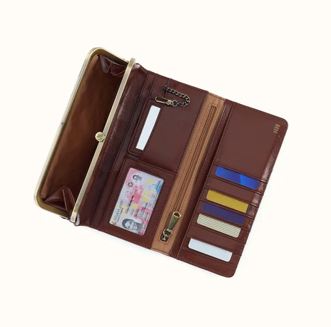 Ink Navy Rachel Continental Wallet - Pebbled Leather