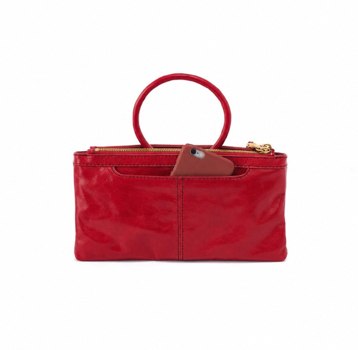 True Red Sable Crossbody -Polished Leather