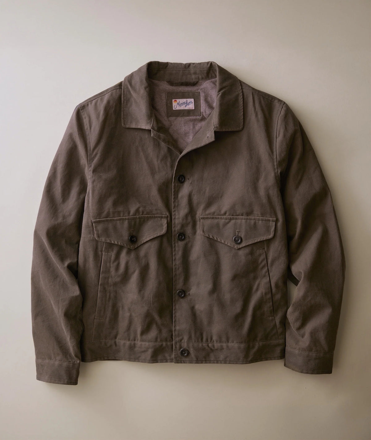 The Sawyer Waxed Trucker Jacket - Olive