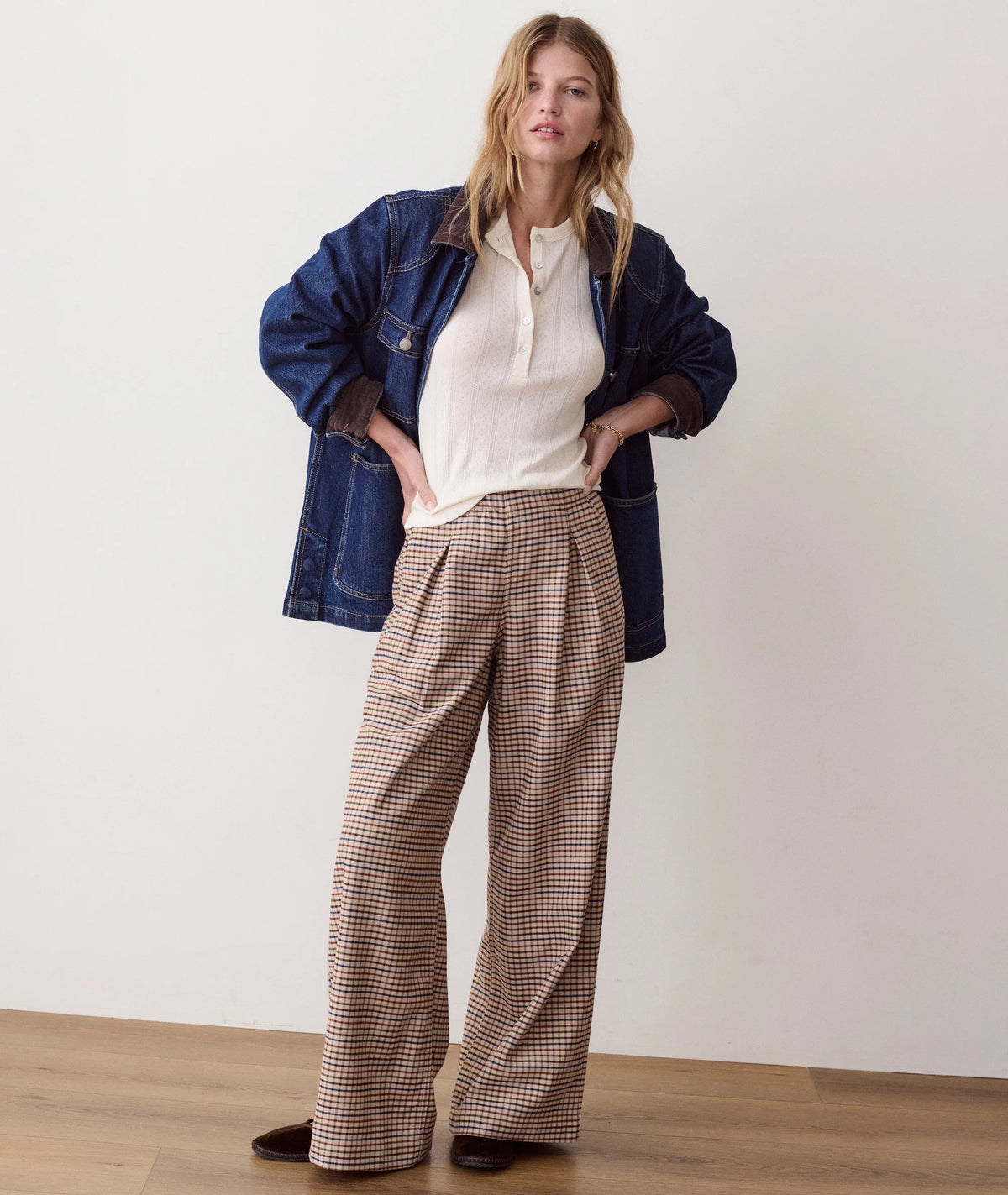 Allison Pleated Trouser Moleskin