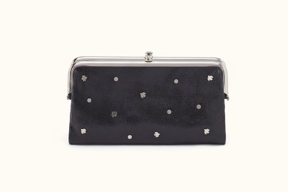 Black Lauren Clutch Wallet - Buffed Leather